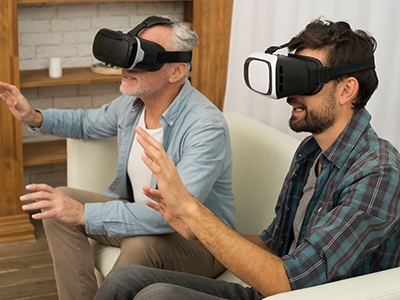 Vidéo avec casque réalité virtuelle