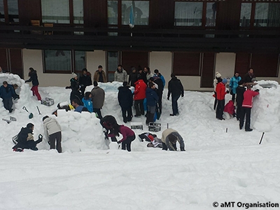 team building entreprise dans la neige