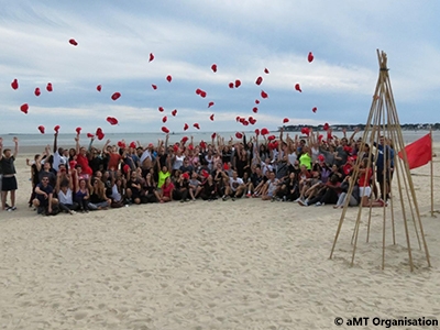 Team building sur la plage 