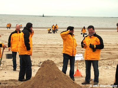 Team building sur le sable